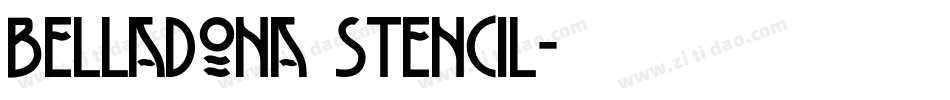 Belladona Stencil字体转换